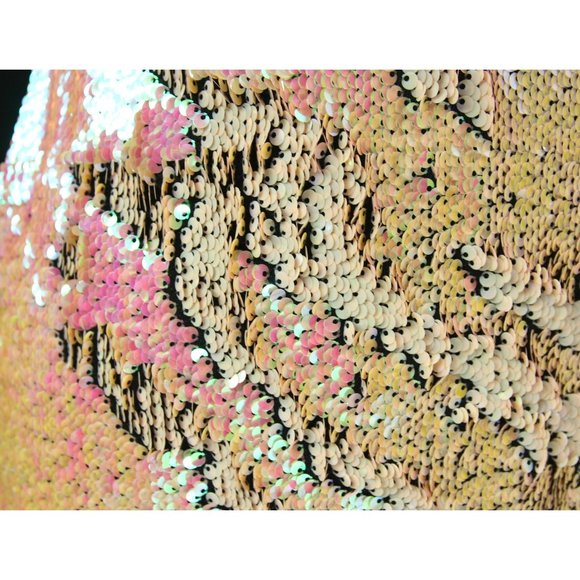 NWT As U Wish Reversable Sequin Strapless Party Mini Dress Pink Green Sexy - M - Picture 4 of 9